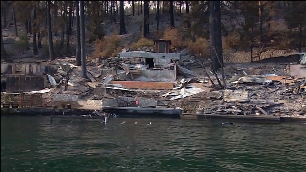 Creeping Wildfires Threaten Lake Chelan Cabins Komo