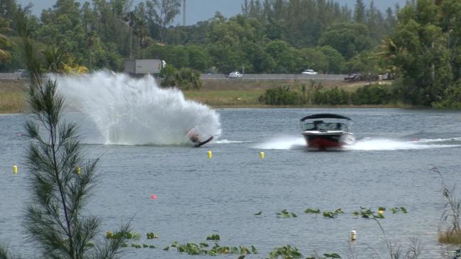 'Big Dawg' water skiers from near and far supply soaking wet adrenaline at Okeeheelee Park