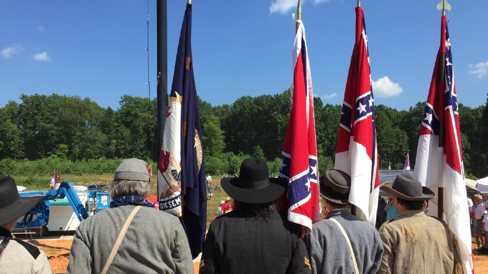Largest Confederate Battle Flag Raised in Blairs, Virginia WSET