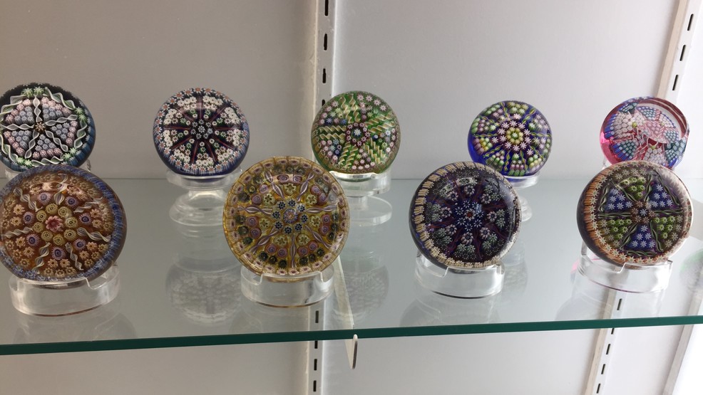 Hundreds of Perthshire paperweights on display at BergstromMahler