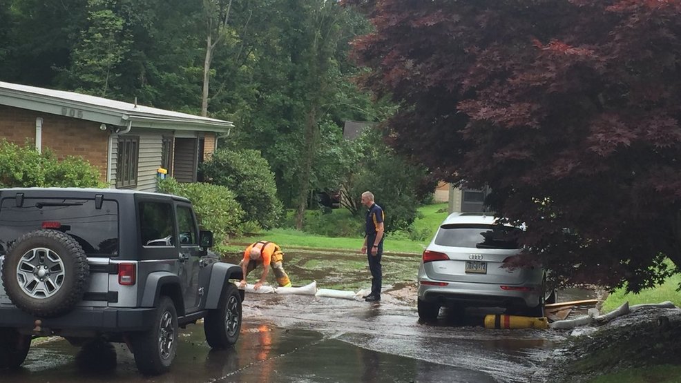 Water line break shuts down street in Cambria County, creates flooding
