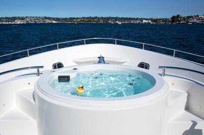 Photos All Aboard A 6 Million Yacht Complete With Hot Tub