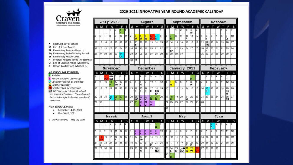 Craven County Schools adopts 'innovative yearround' calendar WCTI