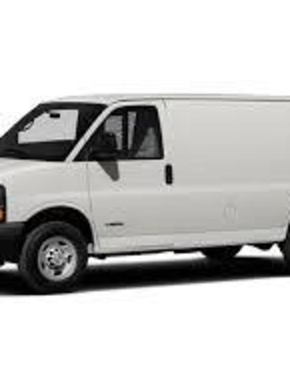white and black van